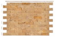 4,8 X 10 CM  YELLOW TRAVERTINE SPLIT FACE