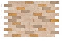 4,8 X 10 CM CLASSIC+NOCHE+YELLOW TRAVERTINE SPLIT FACE